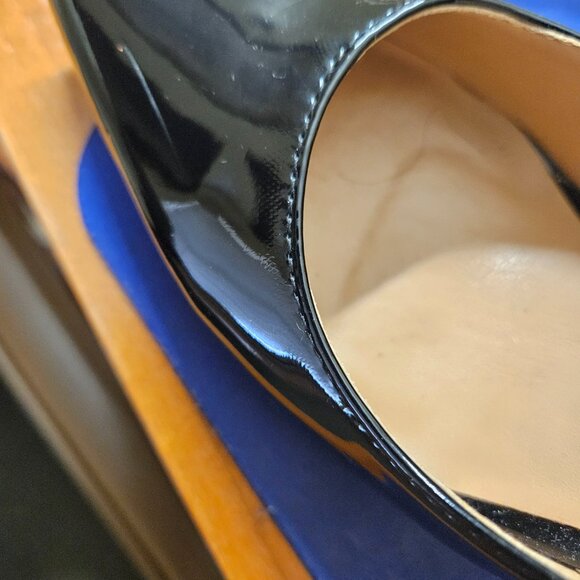 FSJ Black Bridal Pointed Toe Chunky High Heel Wedding Shoes - Picture 10 of 11